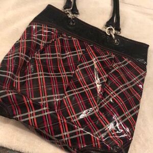 Vera Bradley Plaid Patent Tote